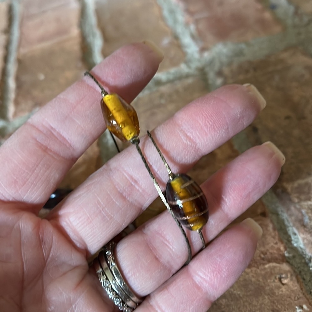 NEW Banana Republic Amber Cat's Eye Long Necklace - Picture 4 of 5